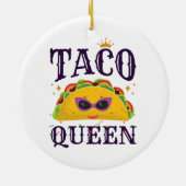 Taco Queen Liebe Tacos Women Keramik Ornament (Hinten)
