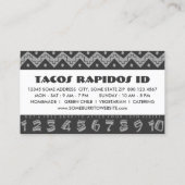 Taco-Ranchito-Loyalitätskarte Treuekarte (Rückseite)