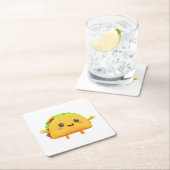 Taco Rechteckiger Pappuntersetzer (Vor Ort)