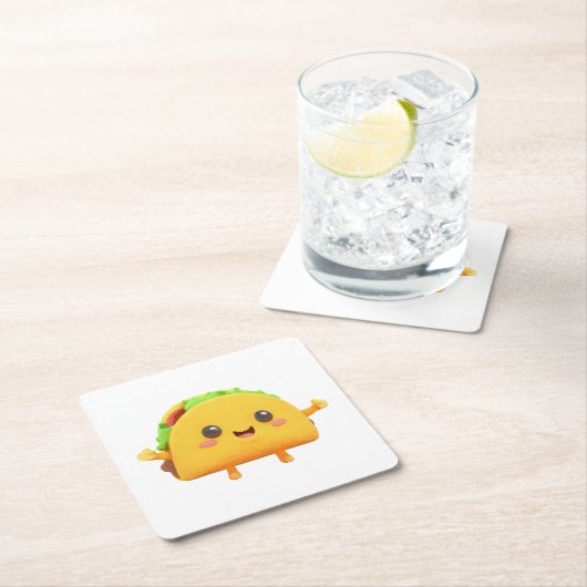 Taco Rechteckiger Pappuntersetzer (Vor Ort)