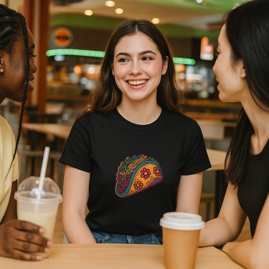 Taco Retro Psychedelische Kunst T-Shirt