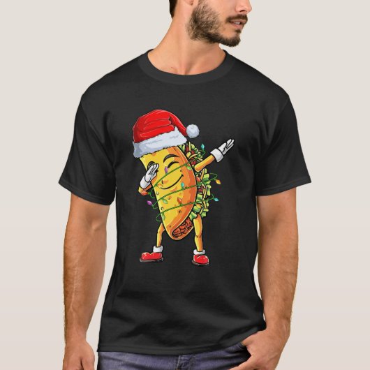 Taco Santa Christmas Light Boys Girls Food Lover M T-Shirt (Vorderseite)
