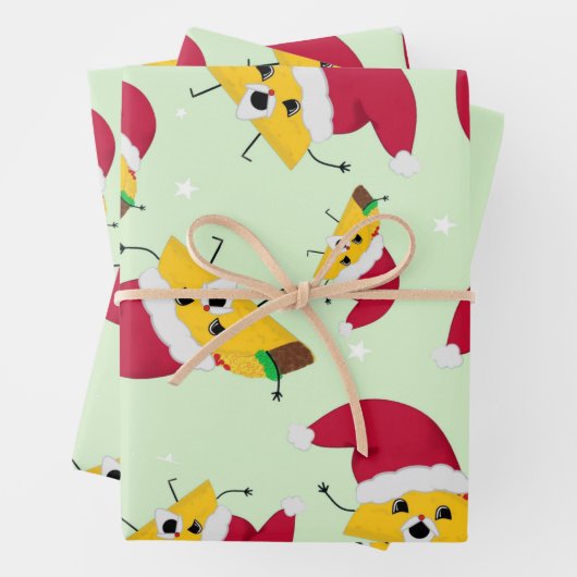 Taco Santa Wrapping Paper Sheets Geschenkpapier Set (Beispiel)