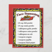 Taco Seasoning Cards, Text hinzufügen (Vorne/Hinten)