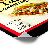 Taco Seasoning Mix Funny Mexico Cinco De Mayo Grou Poster (Ecke)