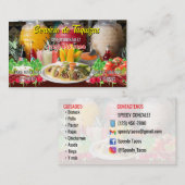 Taco Service Business Card Visitenkarte (Vorne/Hinten)