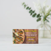 Taco Service Business Card Visitenkarte (Stehend Vorderseite)