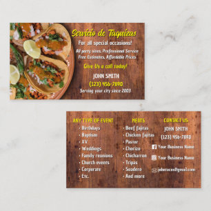 Taco Service Business Card Visitenkarte