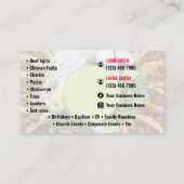 Taco Service Business Card Visitenkarte (Rückseite)