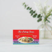 Taco Service Business Card Visitenkarte (Stehend Vorderseite)