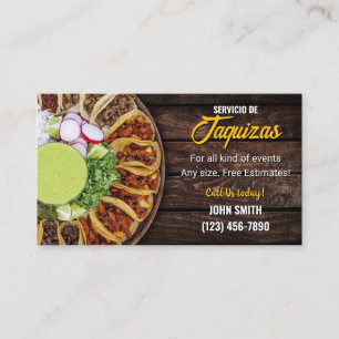 Taco Service Business Card Visitenkarte