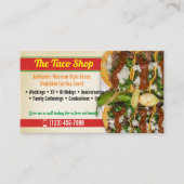 Taco Service Business Cards Visitenkarte (Vorderseite)