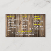 Taco Service Business Cards Visitenkarte (Rückseite)