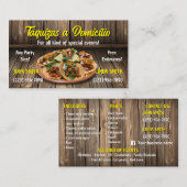 Taco Service Business Cards Visitenkarte (Vorne/Hinten)