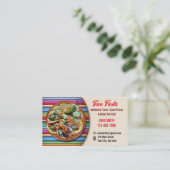 Taco Service Business Cards Visitenkarte (Stehend Vorderseite)