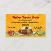 Taco Service Business Cards Visitenkarte (Vorderseite)