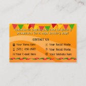 Taco-Service-Geschäftskarten Visitenkarte (Rückseite)
