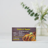 Taco-Service-Geschäftskarten Visitenkarte (Stehend Vorderseite)