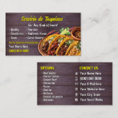 Taco-Service-Geschäftskarten Visitenkarte (Vorne/Hinten)