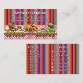 Taco-Service-Geschäftskarten Visitenkarte (Vorne/Hinten)
