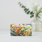 TACO-SERVICE-GESCHÄFTSKARTEN VISITENKARTE (Stehend Vorderseite)