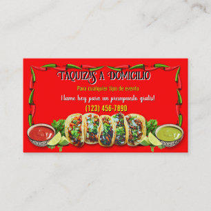 Taco-Service-Geschäftskarten Visitenkarte