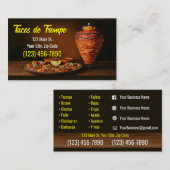 Taco-Service-Geschäftskarten Visitenkarte (Vorne/Hinten)