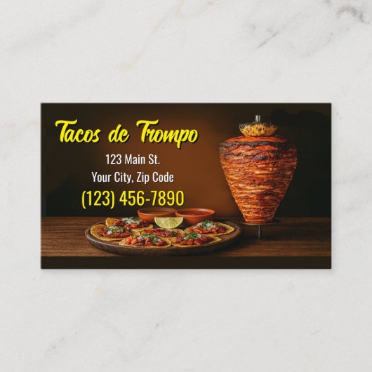 Taco-Service-Geschäftskarten Visitenkarte (Vorderseite)