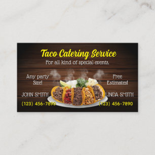 Taco-Service-Geschäftskarten Visitenkarte