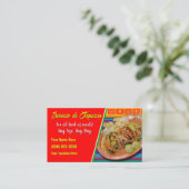Taco-Service-Geschäftskarten Visitenkarte (Stehend Vorderseite)