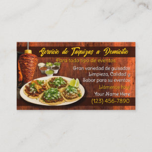 Taco-Service-Geschäftskarten Visitenkarte