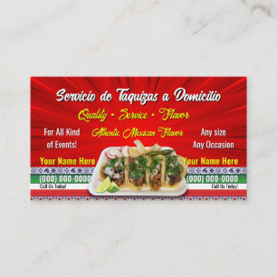 Taco-Service-Geschäftskarten Visitenkarte