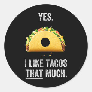 Taco Shirts für Männer Funny Cinco De Mayo Mexican Runder Aufkleber