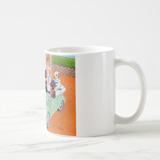 Taco-Spaß Labradors Malerei Kaffeetasse (Rechts)