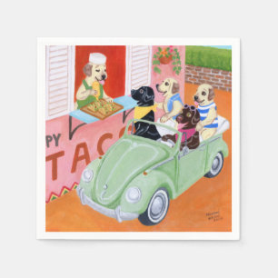 Taco-Spaß Labradors Serviette