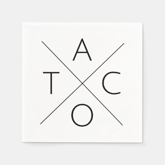 Taco (Spielen auf Fixer Upper, Waco) Wortart Serviette (Vorderseite)