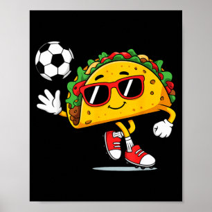 Taco spielt Fußball mexikanischer cinco de mayo So Poster