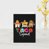 Taco Squad Cinco De Mayo Funny Niedlich mexikanisc Karte (Gelbe Blume)