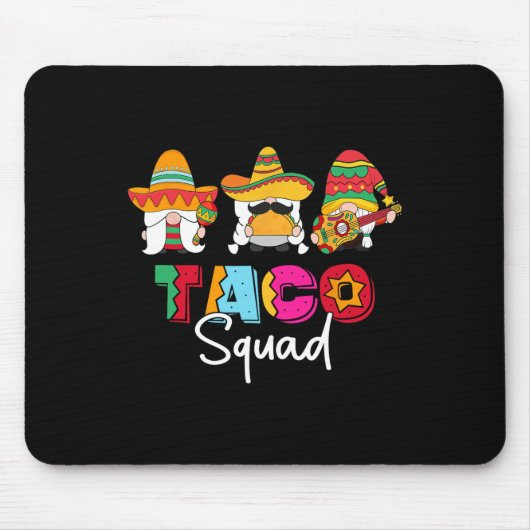 Taco Squad Cinco De Mayo Funny Niedlich mexikanisc Mousepad (Vorne)