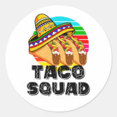 Taco Squad, Cinco de Mayo Runder Aufkleber (Vorderseite)