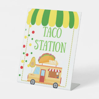 Taco Station Tabletop Food Signage Sockelschild