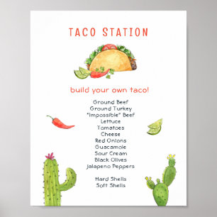 Taco-Station Taco-Junggesellinnenabschied  Poster
