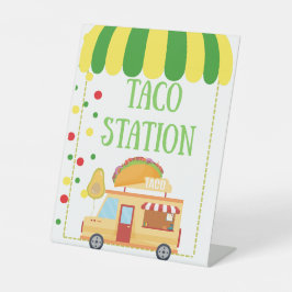 Taco-Station-Tischschild für Lebensmittel Sockelschild