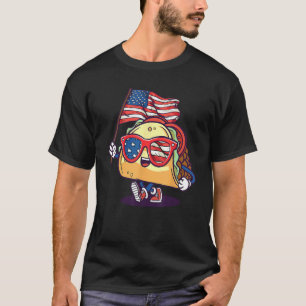 Taco Sungasse American Flag 4th Of July T-Shirt
