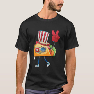 Taco Sunglasses American Flag Usa 4Th Of July Fami T-Shirt