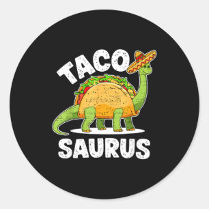 Taco t rex Dinosaur dino Cinco de Mayo Jungen Runder Aufkleber