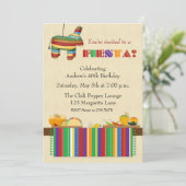 Taco-Tabellen-Fiesta Einladung (Stehend Vorderseite)