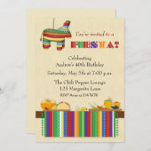 Taco-Tabellen-Fiesta Einladung (Vorne/Hinten)