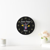 Taco Taco Man Clock Runde Wanduhr (Zuhause)