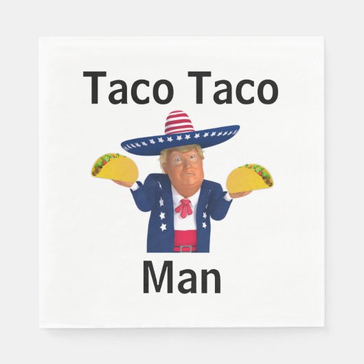 Taco Taco Man Paper Napkin Serviette (Vorderseite)